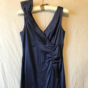 Purple Satin Cocktail Dress